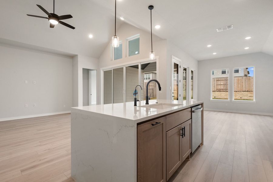 Furnished interior view inside a new home in Lariat, Liberty Hill (Image 12). Furnished interior view inside a new home in Lariat, Liberty Hill (Image 12).