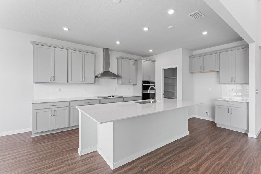 Lot 592 Chef's Kitchen with Gray Cabinets at NorthShore