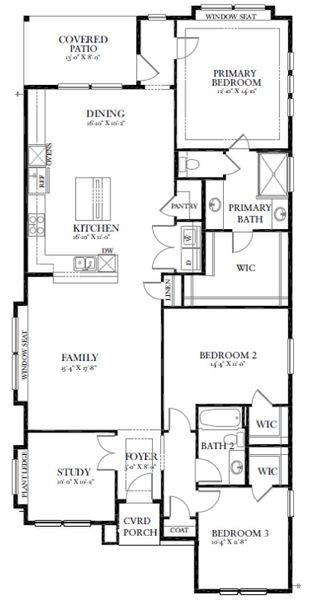 2D floor plan layout for the Balboa by Pacesetter Homes in Easton Park, Austin, TX (Image 3). 2D floor plan layout for the Balboa by Pacesetter Homes in Easton Park, Austin, TX (Image 3).
