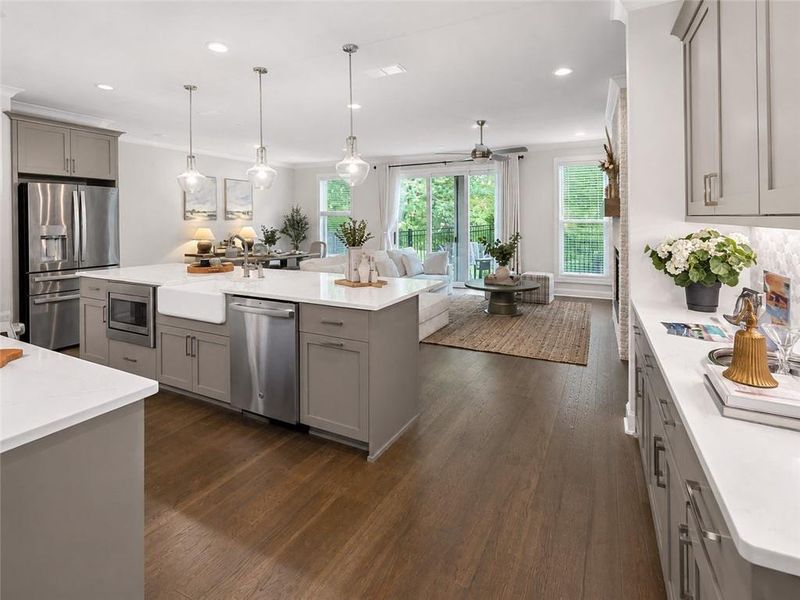Furnished interior view inside a new home in , Johns Creek (Image 11).