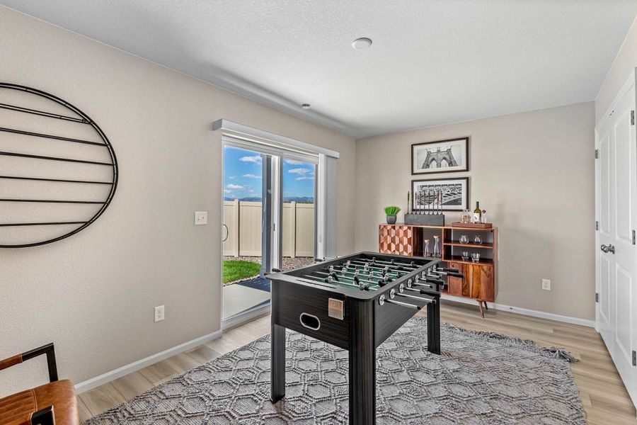 Furnished interior view inside a new home in Banning Lewis Ranch - New Homes Colorado Springs, Colorado Springs (Image 14). Furnished interior view inside a new home in Banning Lewis Ranch - New Homes Colorado Springs, Colorado Springs (Image 14).