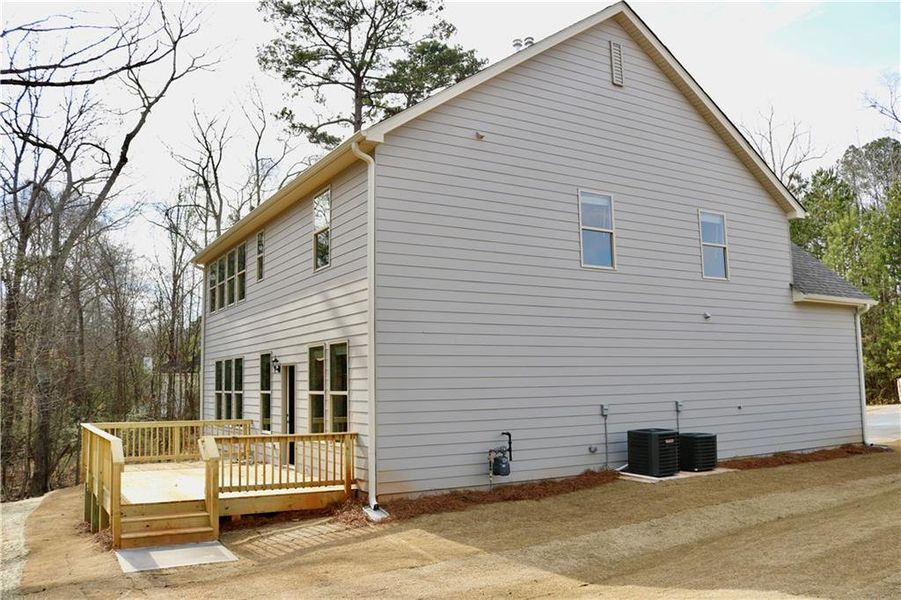 Exterior details and patio area of a home in , Gray (Image 29).