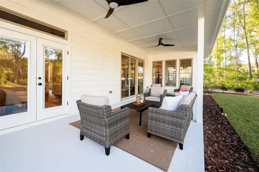 Exterior details and patio area of a home in , Newberry (Image 4). Exterior details and patio area of a home in , Newberry (Image 4).