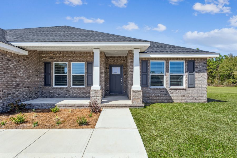 Representative exterior photo of a completed home built from the The Turquoise by Herbst Homes in Clear Water Landing, Milton, FL (Image 53).