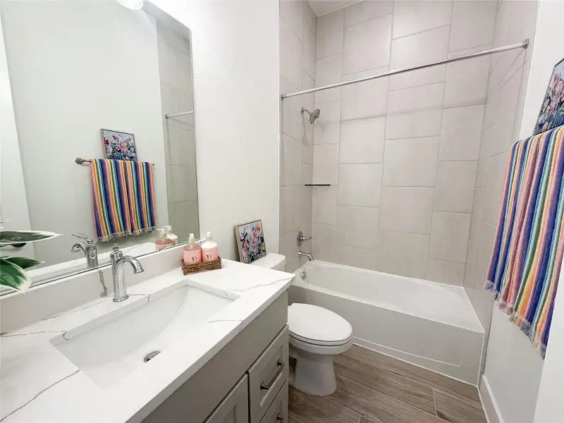 Furnished interior view inside a new home in Meridiana, Manvel (Image 12). Furnished interior view inside a new home in Meridiana, Manvel (Image 12).