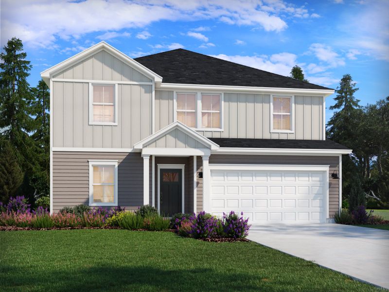 Representative exterior photo of a completed home built from the Chatham by Meritage Homes in Mission Hills, La Vergne, TN (Image 11). Representative exterior photo of a completed home built from the Chatham by Meritage Homes in Mission Hills, La Vergne, TN (Image 11).