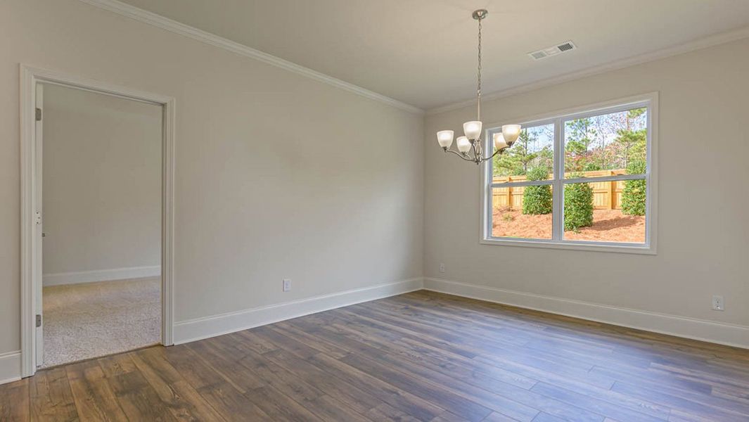 Representative unfurnished interior of a home built from the ACADIA by D.R. Horton in Hamptons at Riverwood South, Dallas (Image 11).