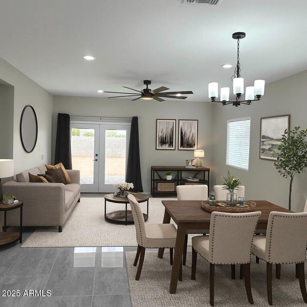 Modern Living and Dining Space Modern Living and Dining Space