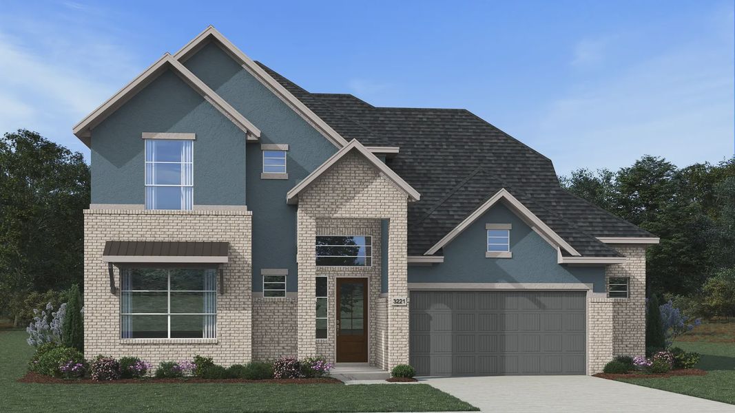 Representative exterior photo of a completed home built from the Rivers by Chesmar Homes in Westland Ranch, League City, TX (Image 32). Representative exterior photo of a completed home built from the Rivers by Chesmar Homes in Westland Ranch, League City, TX (Image 32).