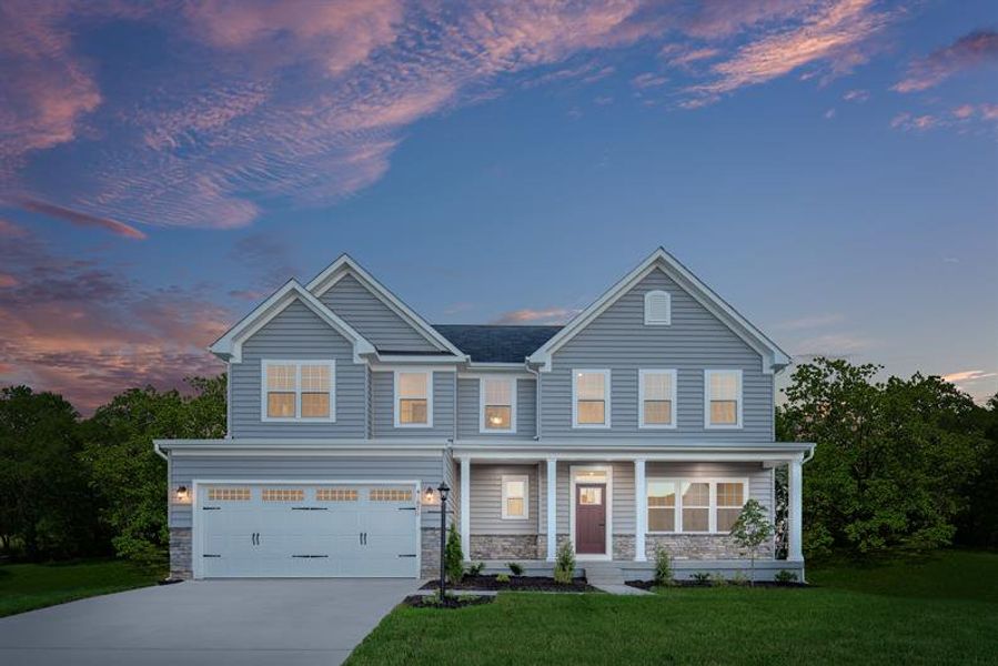Front exterior of a new home in Berkeley, Spartanburg, SC, highlighting curb appeal (Image 2).