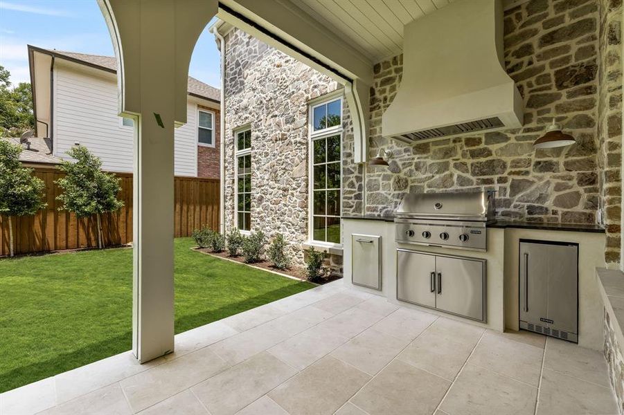 Exterior details and patio area of a home in , Dallas (Image 3). Exterior details and patio area of a home in , Dallas (Image 3).