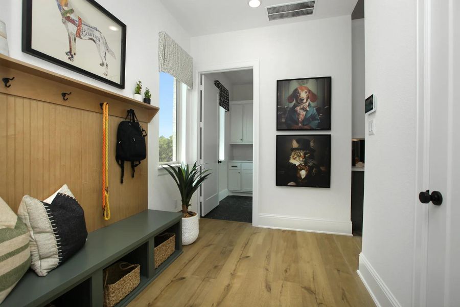 Representative furnished interior of a home built from the Overlook by Drees Custom Homes in The Highlands - 75', Porter (Image 12).