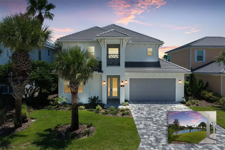 Front exterior of a new home in , Palm Coast, FL, highlighting curb appeal (Image 33). Front exterior of a new home in , Palm Coast, FL, highlighting curb appeal (Image 33).