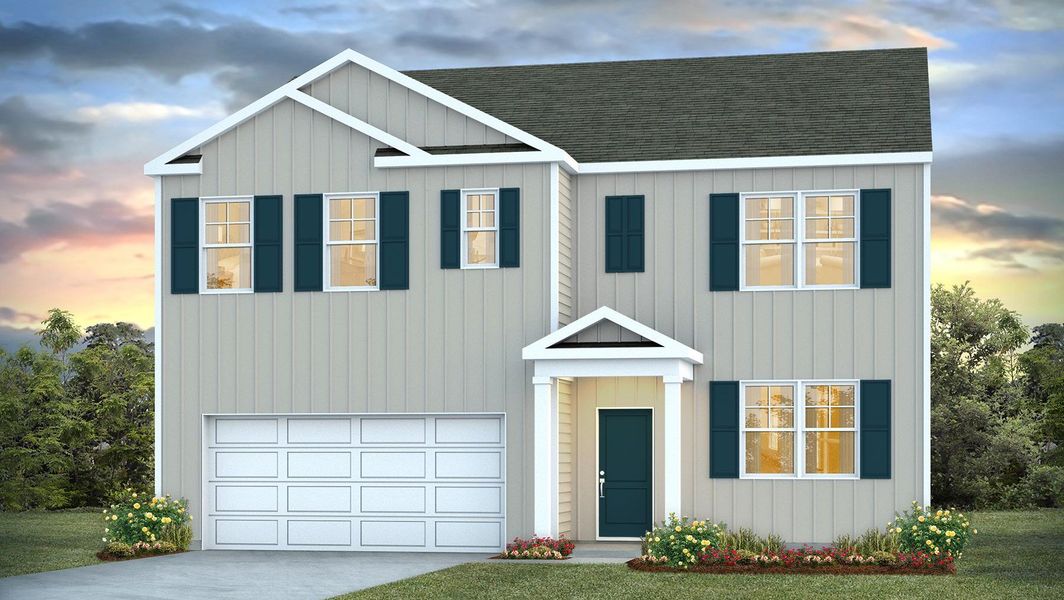 Representative exterior photo of a completed home built from the Hayden by D.R. Horton in Livingston Woods, Irmo, SC (Image 22).