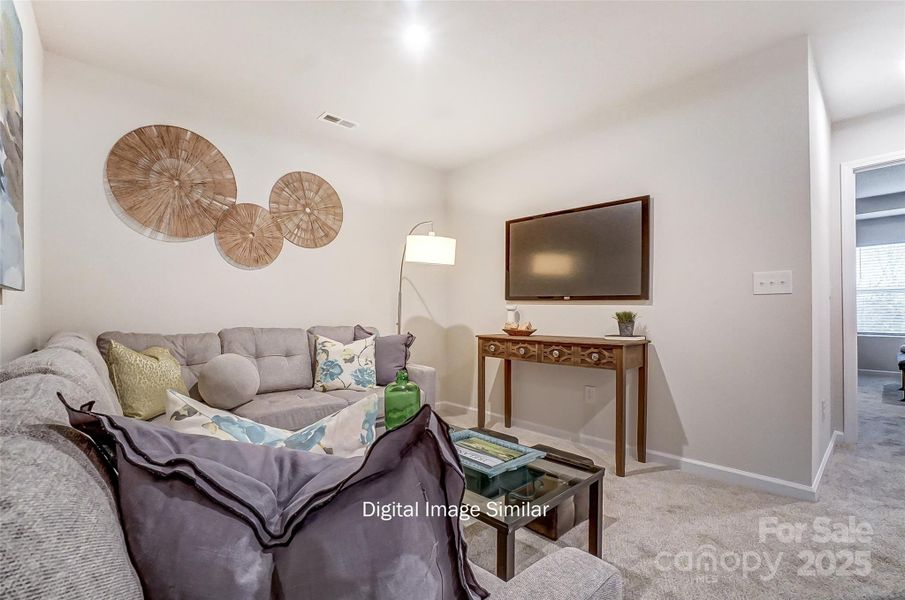 Furnished interior view inside a new home in Bailey Run, Charlotte (Image 14). Furnished interior view inside a new home in Bailey Run, Charlotte (Image 14).