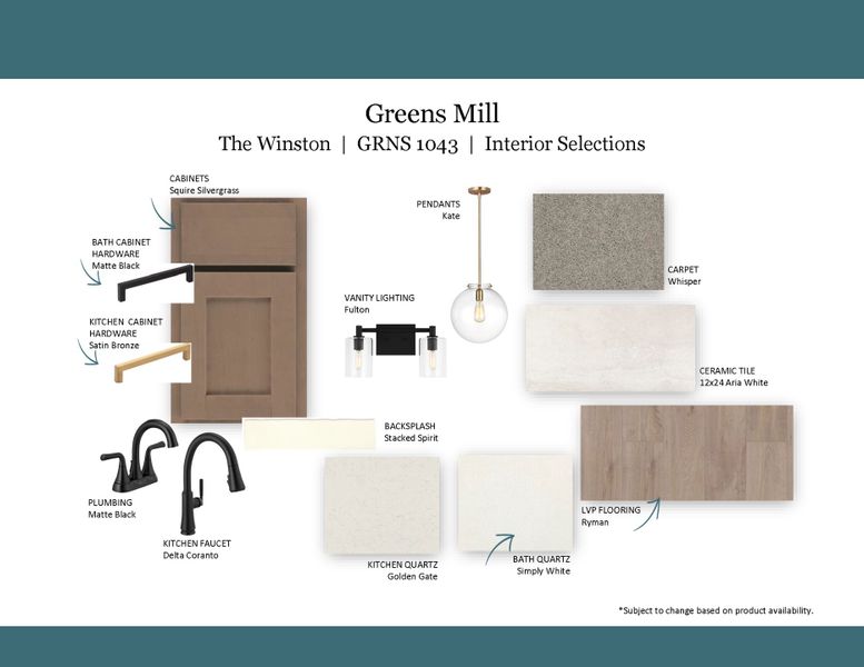 Sample of building materials used in homes in The Landing at Greens Mill, Columbia (Image 41). Sample of building materials used in homes in The Landing at Greens Mill, Columbia (Image 41).
