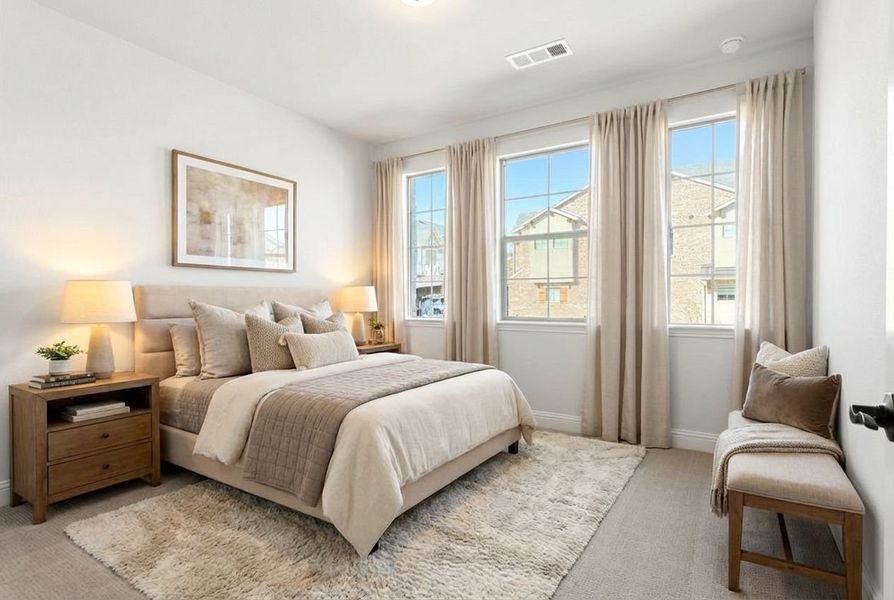 Furnished interior view inside a new home in Willow Grove Townhomes, Melissa (Image 14). Furnished interior view inside a new home in Willow Grove Townhomes, Melissa (Image 14).