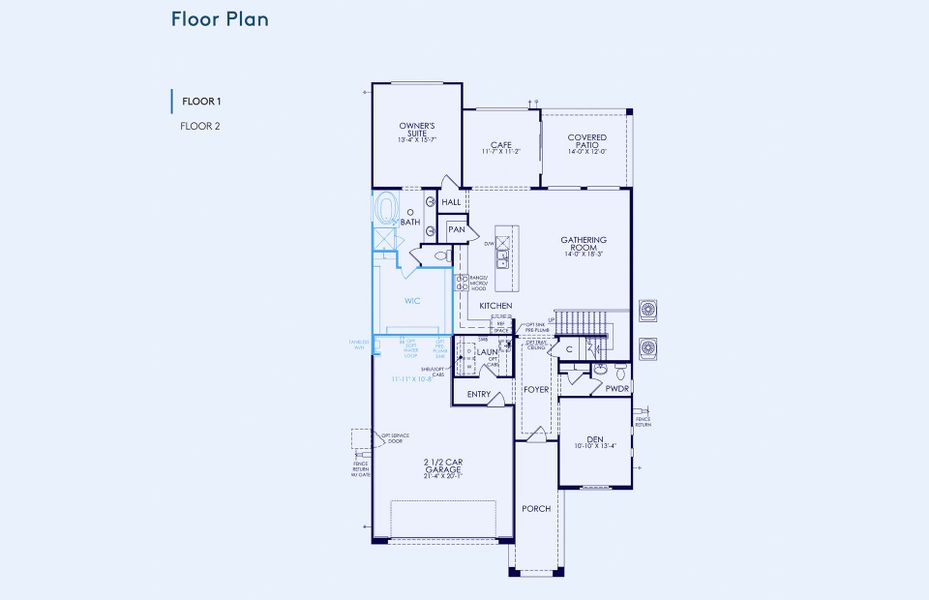 2D floor plan layout of this home in Jorde Farms, Queen Creek, AZ (Image 4).