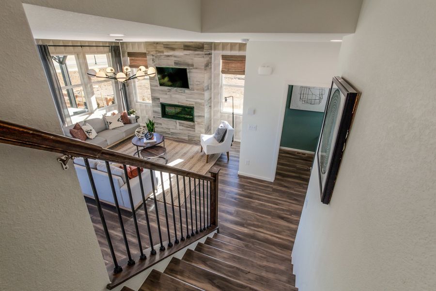 Representative furnished interior of a home built from the Twain by Hartford Homes in Trailside, Timnath (Image 49).