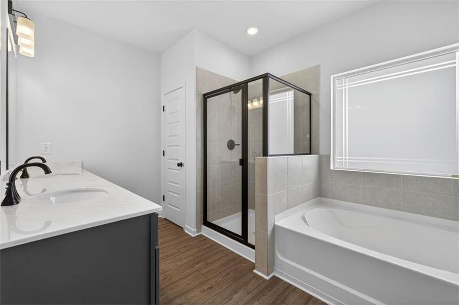 Furnished interior view inside a new home in Sanders Park, Austell (Image 15).