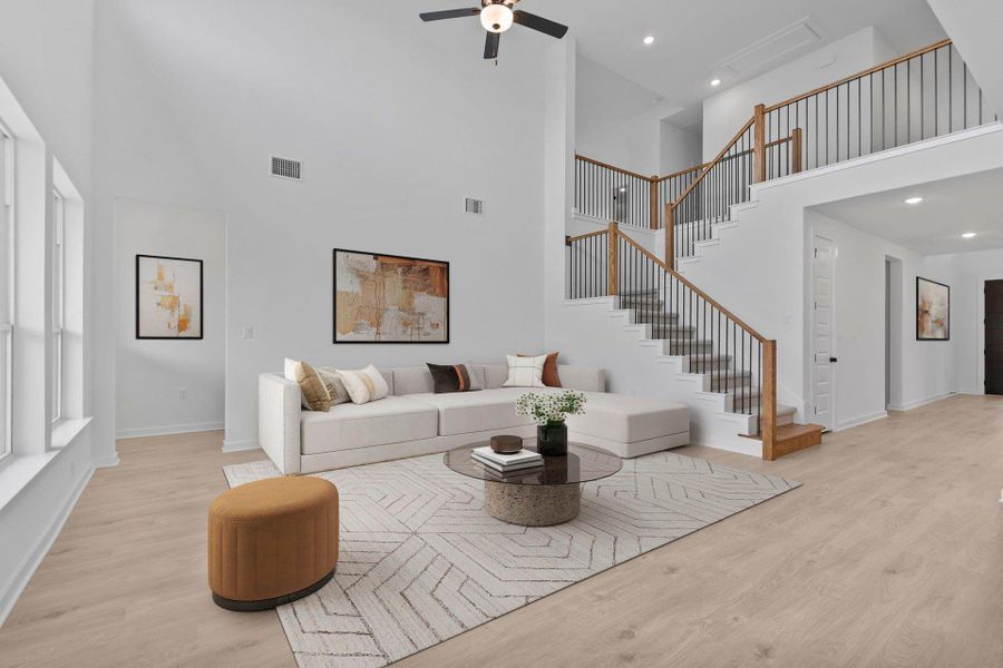 Open Concept Family Room - Virtually Staged Open Concept Family Room - Virtually Staged