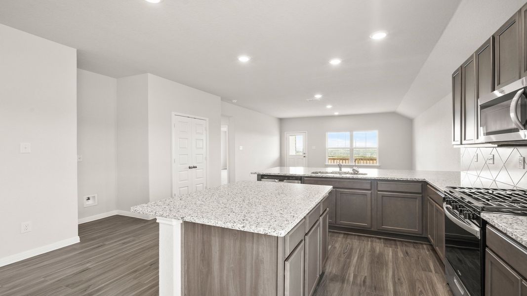 Furnished interior view inside a new home in Hunters Ranch, San Antonio (Image 8). Furnished interior view inside a new home in Hunters Ranch, San Antonio (Image 8).