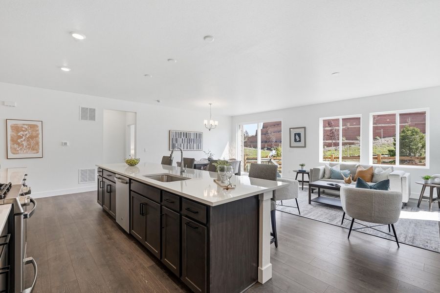 Furnished interior view inside a new home in Trailstone, Arvada (Image 14).
