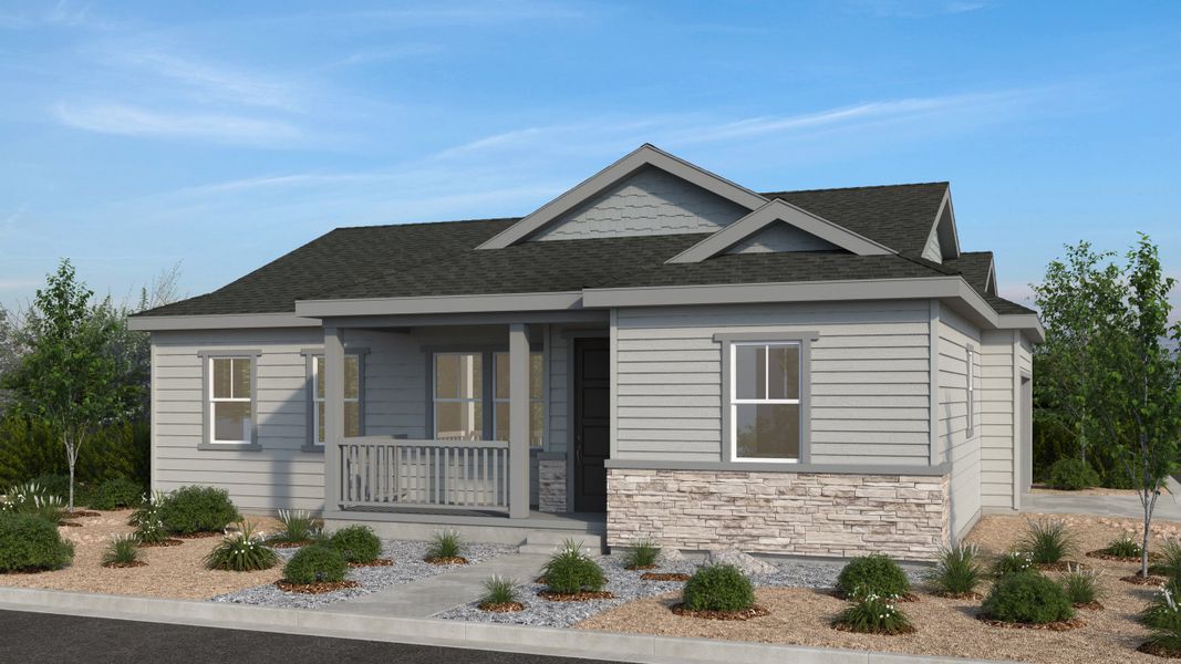 Representative exterior photo of a completed home built from the The Bluff by Taylor Morrison in Trailstone, Arvada, CO (Image 19). Representative exterior photo of a completed home built from the The Bluff by Taylor Morrison in Trailstone, Arvada, CO (Image 19).