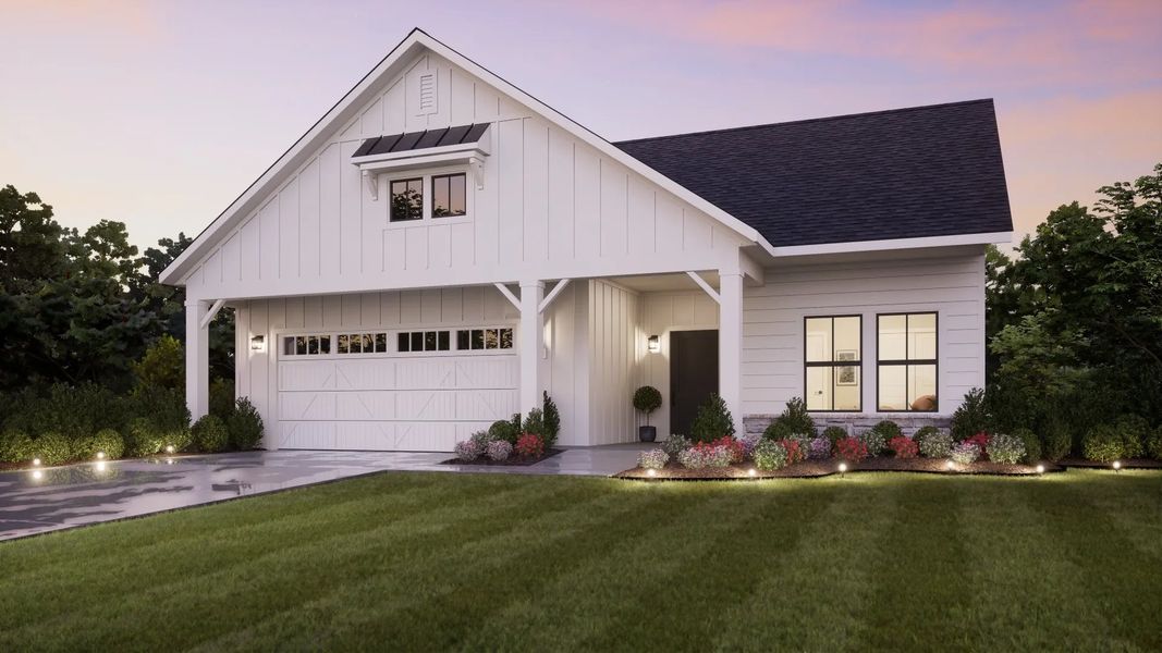 Representative exterior photo of a completed home built from the Promenade by Epcon Communities in The Courtyards at Holly Springs, Canton, GA (Image 32). Representative exterior photo of a completed home built from the Promenade by Epcon Communities in The Courtyards at Holly Springs, Canton, GA (Image 32).