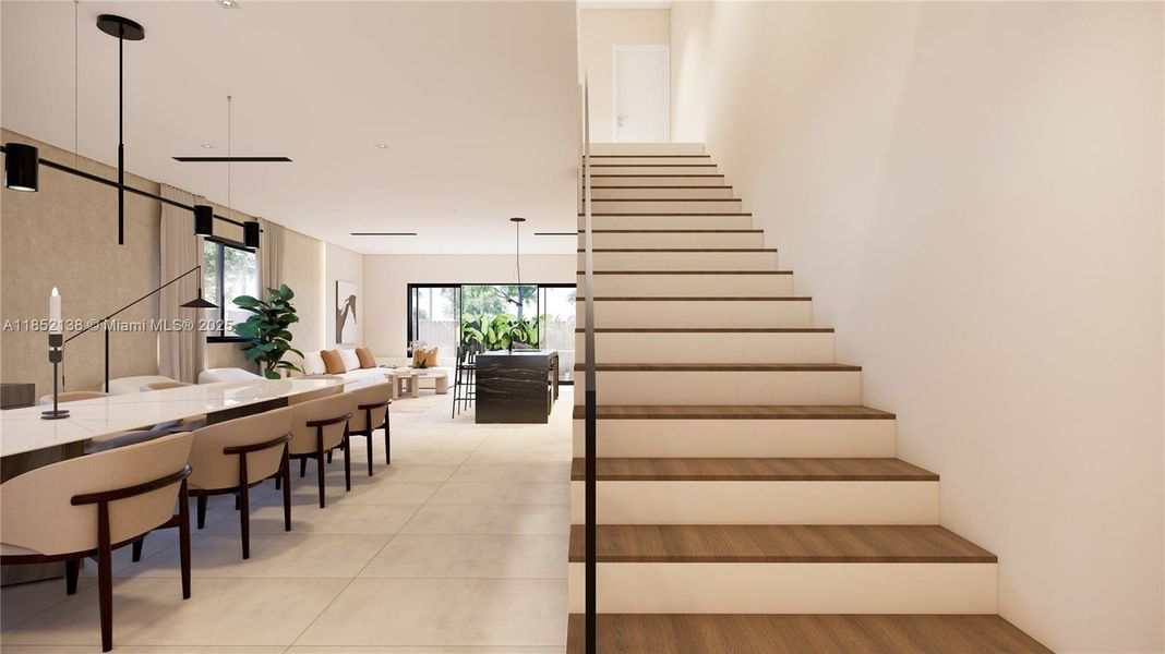 Furnished interior view inside a new home in , Miami (Image 27).