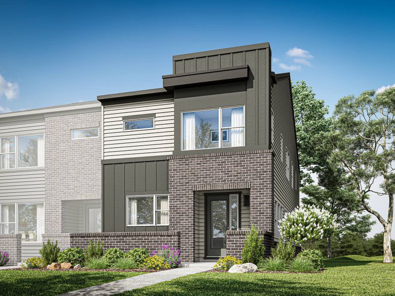 Representative exterior photo of a completed home built from the Wilson by Tri Pointe Homes in The Townes at NoVi, Pittsboro, NC (Image 1).