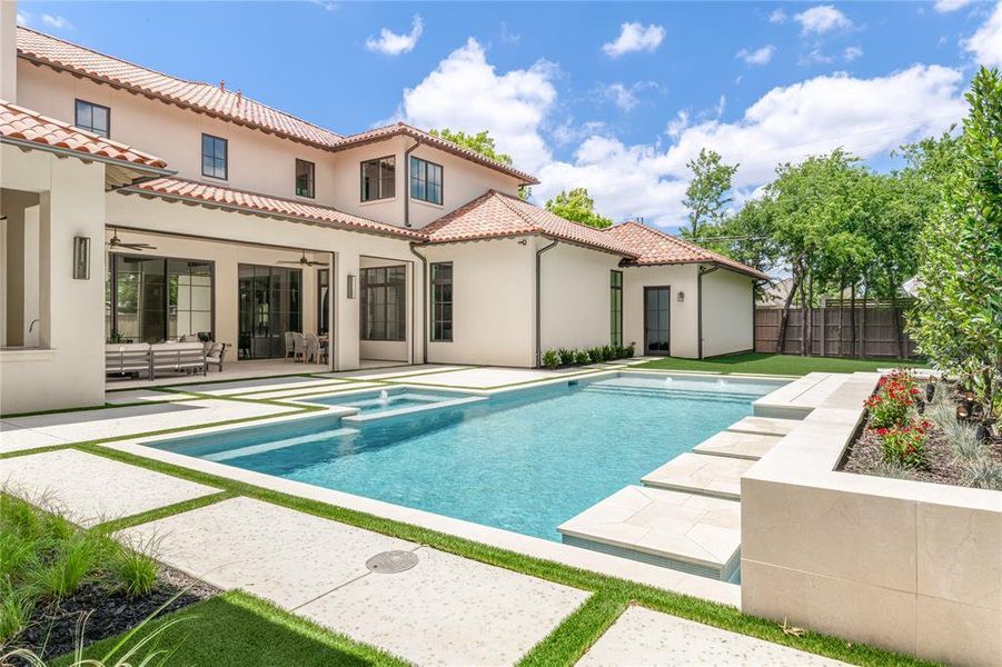 Exterior details and patio area of a home in , Dallas (Image 3). Exterior details and patio area of a home in , Dallas (Image 3).