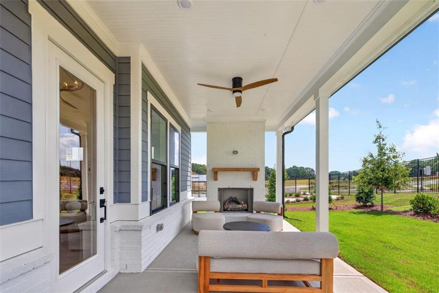 Exterior details and patio area of a home in Villages at Sharon Springs, Cumming (Image 3).