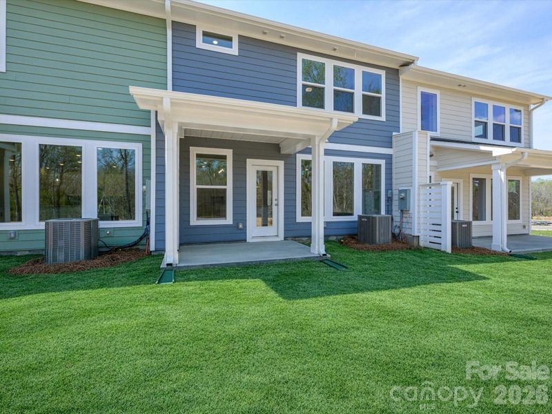 Exterior details and patio area of a home in Westview Towns, Waxhaw (Image 4).