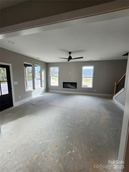 Open floor plan living area