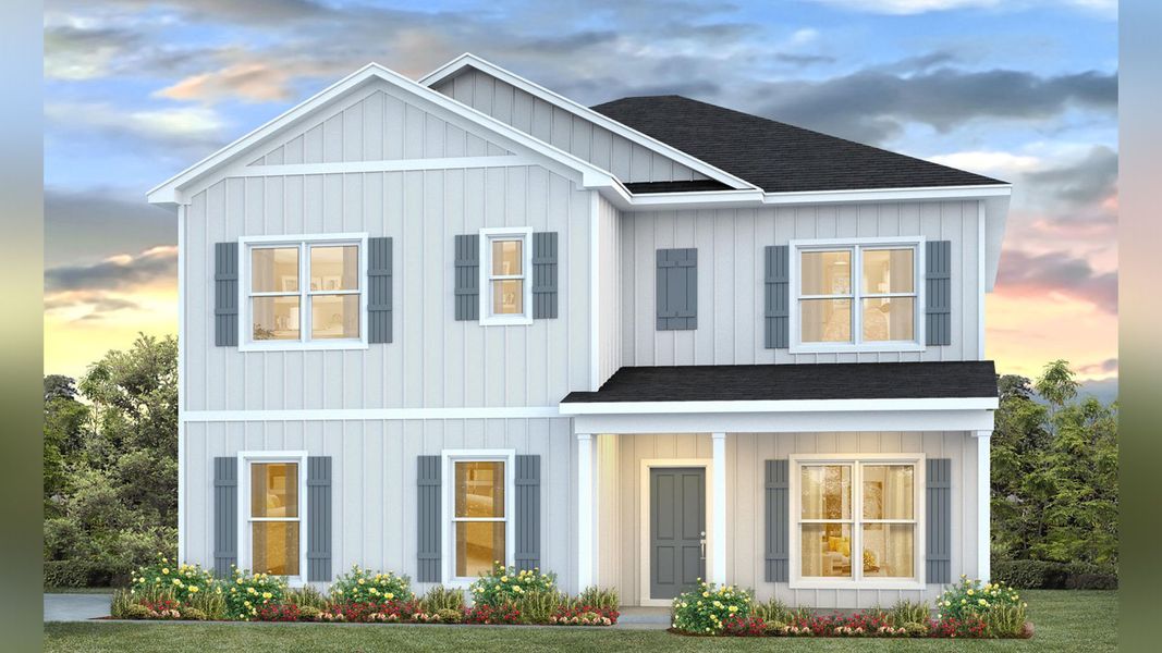 Representative exterior photo of a completed home built from the Carol by D.R. Horton in Sanctuary Beach, Panama City Beach, FL (Image 2). Representative exterior photo of a completed home built from the Carol by D.R. Horton in Sanctuary Beach, Panama City Beach, FL (Image 2).