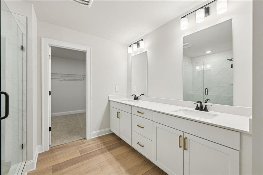 Furnished interior view inside a new home in Vines at Mill Creek - Estate Series, Braselton (Image 6).