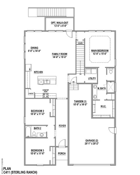 Plan C411 1st Floor (SR) Plan C411 1st Floor (SR)