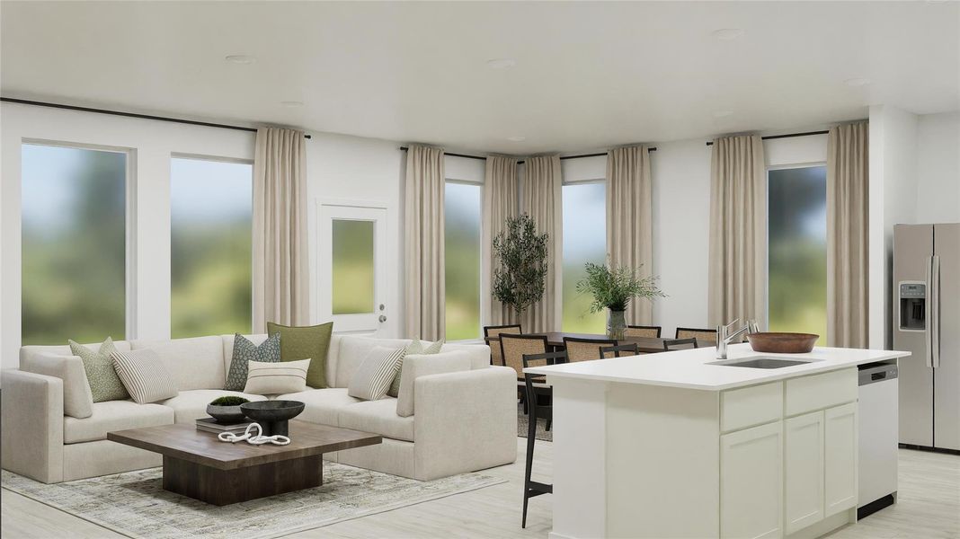 Furnished interior view inside a new home in Ashland, Angleton (Image 5).