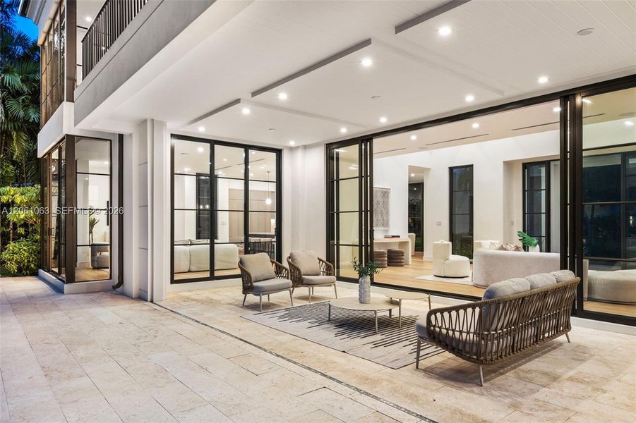 Exterior details and patio area of a home in , Coral Gables (Image 32).