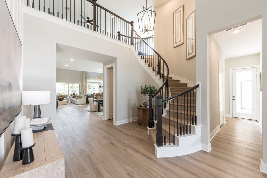 Representative furnished interior of a home built from the Camden by Tri Pointe Homes in Bridgeland, Cypress (Image 39).