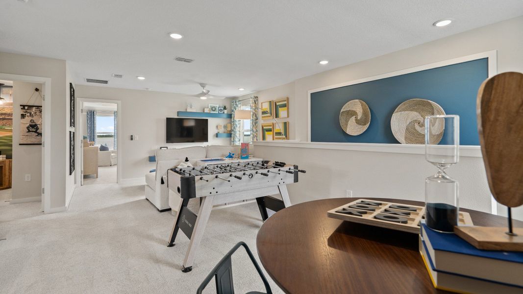 Furnished interior view inside a new home in Willowbrook North, Winter Haven (Image 32). Furnished interior view inside a new home in Willowbrook North, Winter Haven (Image 32).