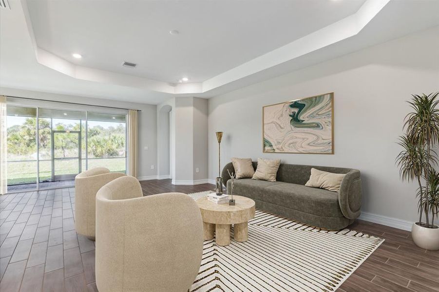 Furnished interior view inside a new home in Coral Lakes - Tradition & Express, Punta Gorda (Image 8).