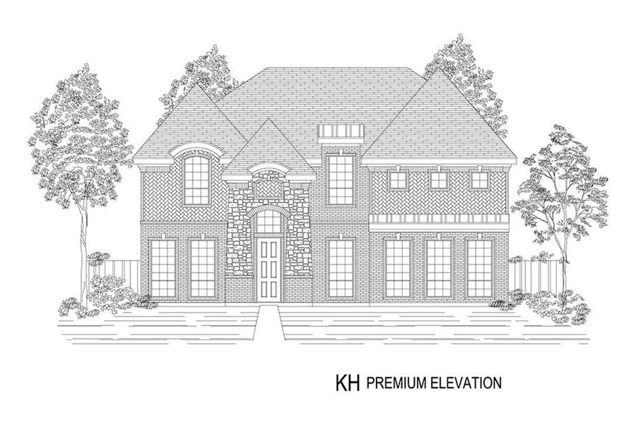 Representative rendering of the exterior for the Stonehaven 45 2R-CW by First Texas Homes (Image 21). Representative rendering of the exterior for the Stonehaven 45 2R-CW by First Texas Homes (Image 21).
