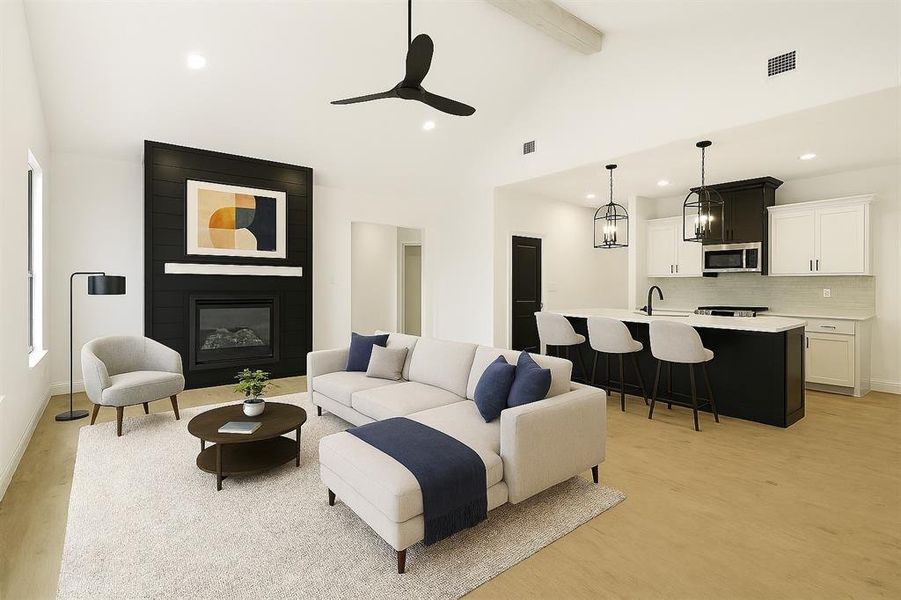 Furnished interior view inside a new home in , Weatherford (Image 7).