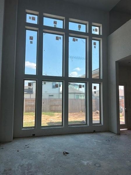 Lots of pretty windows in the family room.
