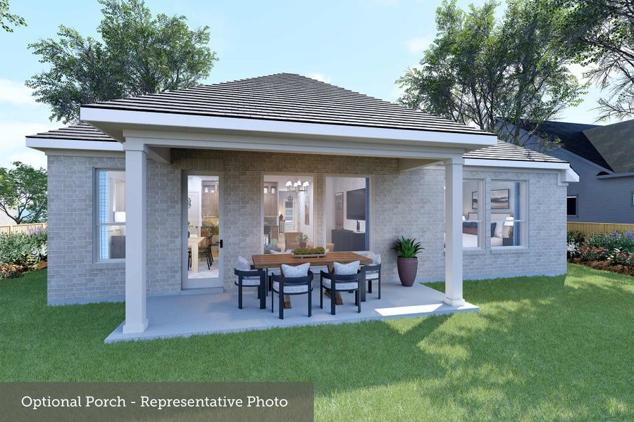 Exterior details and patio area of a home in Beacon Point at Lago Mar - Retreat Collection, Texas City (Image 2). Exterior details and patio area of a home in Beacon Point at Lago Mar - Retreat Collection, Texas City (Image 2).