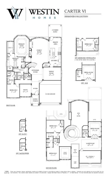 2D floor plan layout of this home in Bridgeland, Cypress, TX (Image 3).