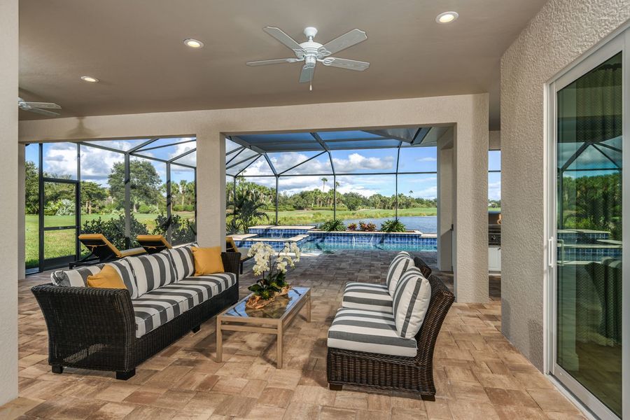 Exterior details and patio area of a home in Grand Palm, Venice (Image 4).