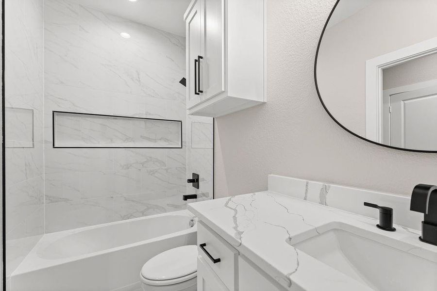 Furnished interior view inside a new home in , Dallas (Image 11).